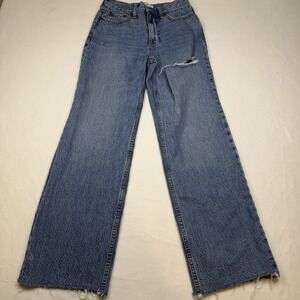Abercrombie Fitch Womens 25 Jeans High Rise Straight Baggy